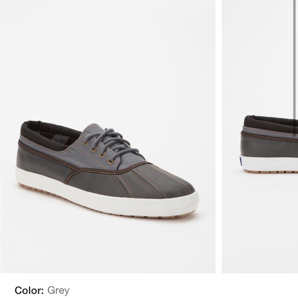 Keds Women’s Champ Duckie Lace-Up Grey Black Casual Shoes Sneakers SZ 8
